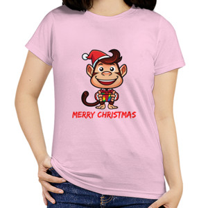 Kaos Merry Christmas - Monkey Version