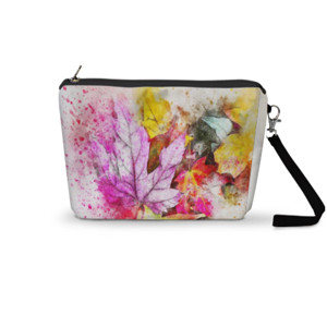 Pouch Trapesium Bunga artistik 