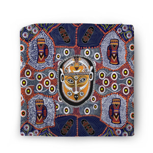 Sarung Bantal The Papuan Style Biru