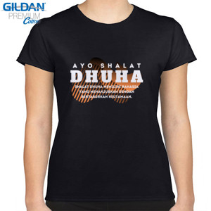 Kaos Ayo Shalat Dhuha (warna gelap)