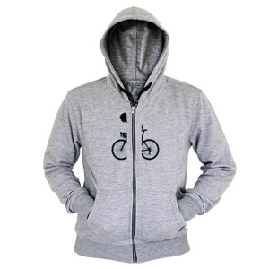 Hoodie Zipper Bicycle