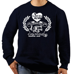 Jaket Sweater I LOVE MOM