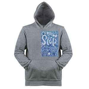 Jaket Hoodie Dont Stop Believing Blue