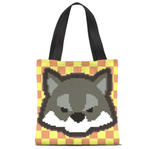 Tas Tote Fullprint WOLF PIXEL