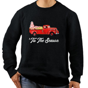 Jaket Sweater Christmas Tree Snack Cake Red Truck - 2