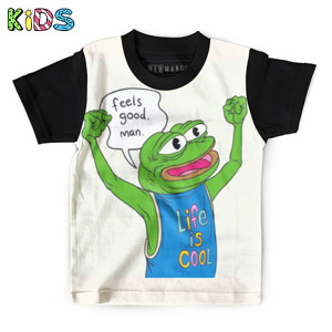 Kaos Anak Full-Print Life is Cool PEPE