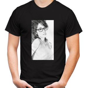 Kaos 3.front_Beauty_woman_sket_pencil_black_hery