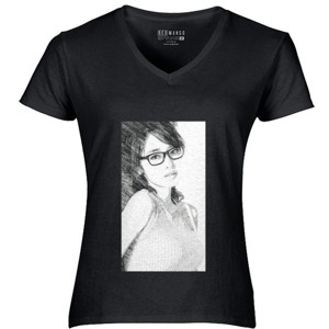 Kaos 3.front_Beauty_woman_sket_pencil_black_hery