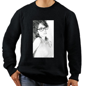 Jaket Sweater 3.front_Beauty_woman_sket_pencil_black_hery