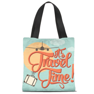 Tas Tote Fullprint Travel Time