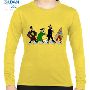 Kaos Tintin Abbey Road