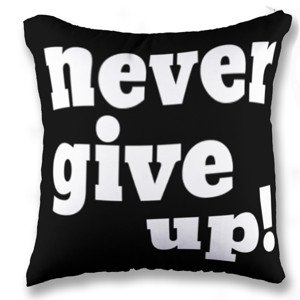 Bantal NEVER GIVE UP