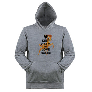 Jaket Hoodie Keepcalm and love bambi