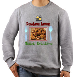 Jaket Sweater Rendang Jamur (Ganti photo masakan kesukaanmu)
