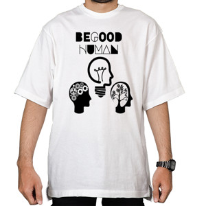 Kaos Oversize Be Good Human Unisex (Cewe/Cowo)