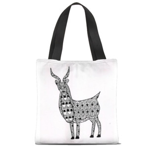 Tas Tote Fullprint Zentangle Deer