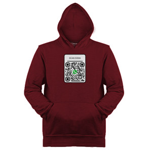 Jaket Hoodie Kaos QR CODE (Maaf anda kena prank) Bisa custom