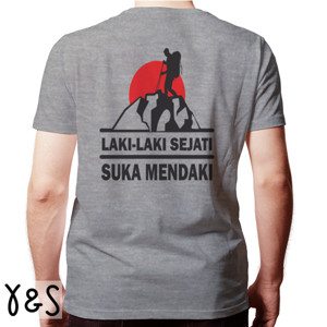Kaos Pendaki Gunung Hobi Panjat Gunung Design Belakang