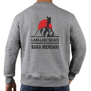 Jaket Sweater Pendaki Gunung Hobi Panjat Gunung Design Belakang