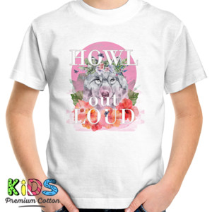 Kaos Howl Out Loud, Wolf on pink moon