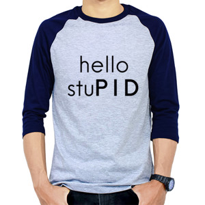 Kaos Raglan IU1 | hello stuPID [lirik lagu BbiBbi - IU]