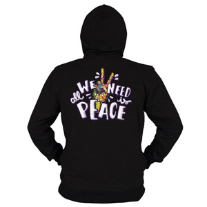 Hoodie Zipper Peace Sign