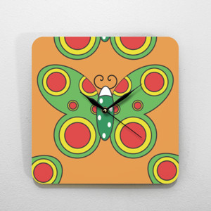 Jam Dinding Kupu-Kupu (Butterfly)
