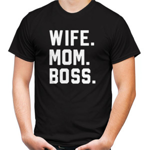 Kaos Baju Kaos Distro WIFE MOM BOSS Letters