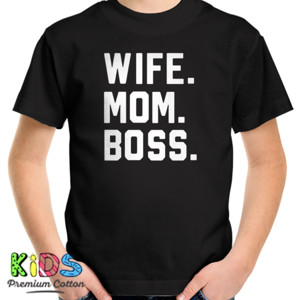 Kaos Baju Kaos Distro WIFE MOM BOSS Letters