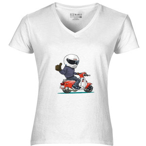 Kaos Biker Red Vespa 