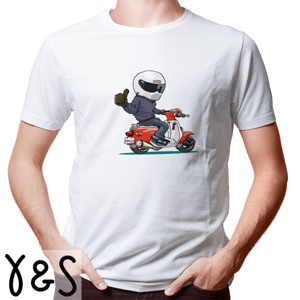 Kaos Biker Red Vespa 