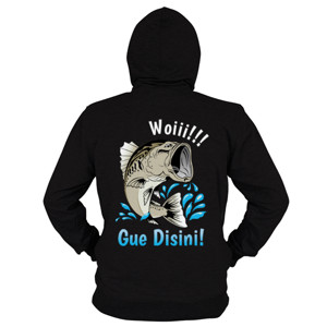 Hoodie Zipper Humor Tukang Mancing | Fishing Humor | 2 Sided