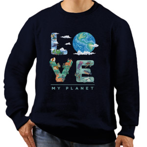 Jaket Sweater Love My Planet