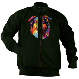 Jaket Bomber Kaos Gambar Anjing 053