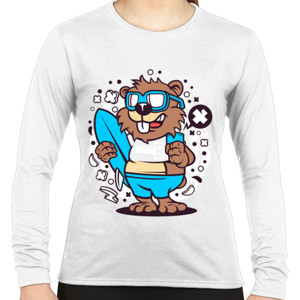 Kaos Beaver Surfing
