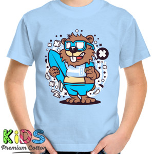 Kaos Beaver Surfing