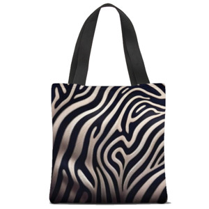 Tas Tote Fullprint Motif kulit Zebra