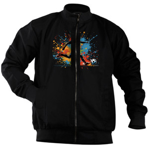 Jaket Bomber 012 Soccer paint art