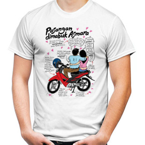 Kaos Mice Cartoon: Pasangan Dimabuk Asmara