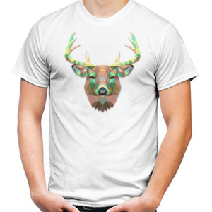 Kaos Deer Face Triangle Art
