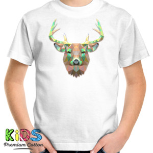 Kaos Deer Face Triangle Art 