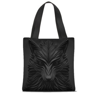 Tas Tote Fullprint dark wolf