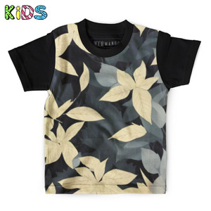 Kaos Anak Full-Print Dedaunan 03