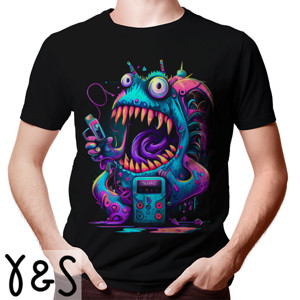 Kaos Monster dengar Musik
