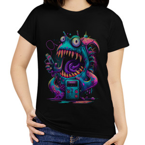 Kaos Monster dengar Musik
