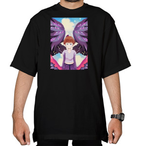 Kaos Oversize ANIME WANITA BERSAYAP