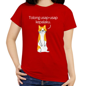 Kaos Wanita Lengan Pendek Puspus - Tolong usap-usap