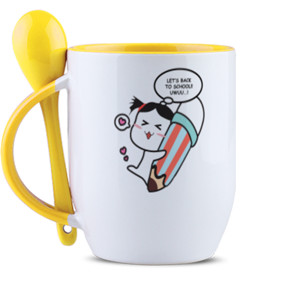 Mug Sendok Quby Let’s back to School!