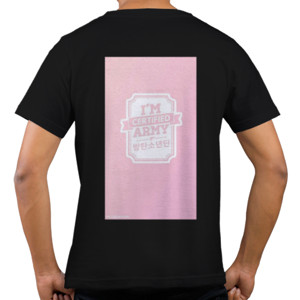 Kaos  TRUE ARMY HOODIE PINK BACK