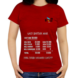 Kaos Pria TWO tone - RED mango